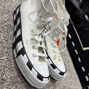 Converse Off-White and Black High-Tops